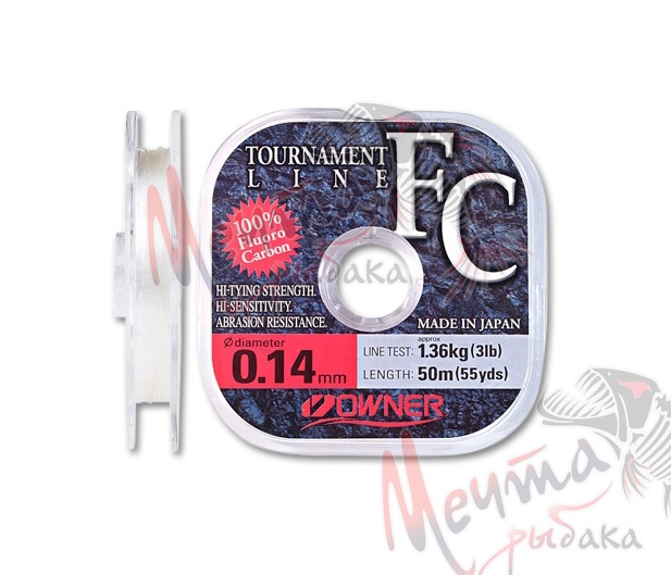 Леска OWNER fluorocarbon d-0.16 50 м.