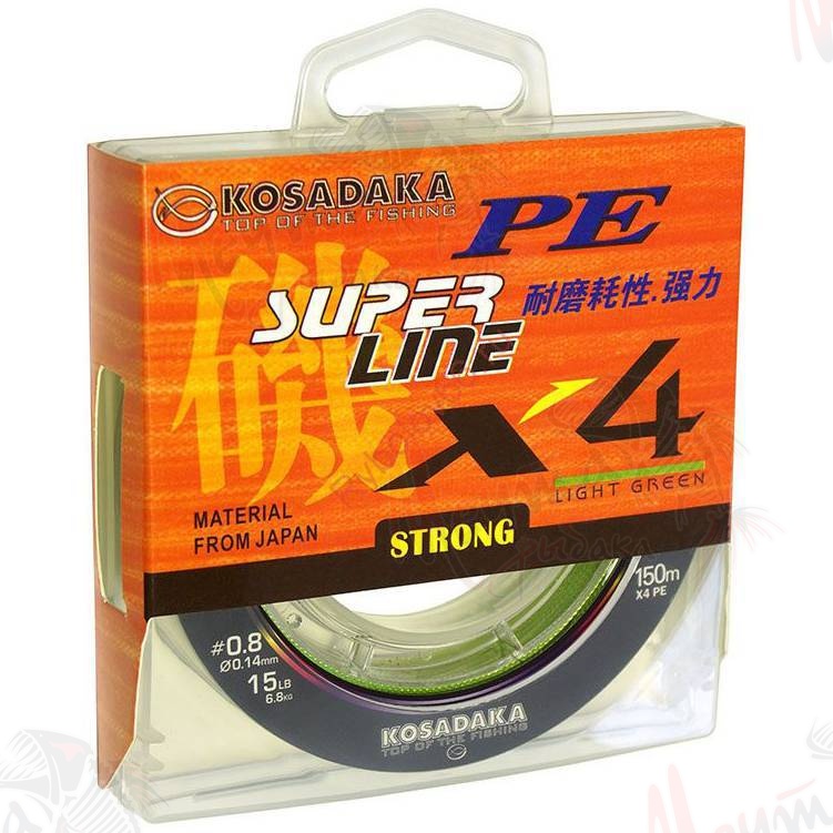 Шнур плетеный KOSADAKA SUPER LINE PEx4 (DG) #1.2