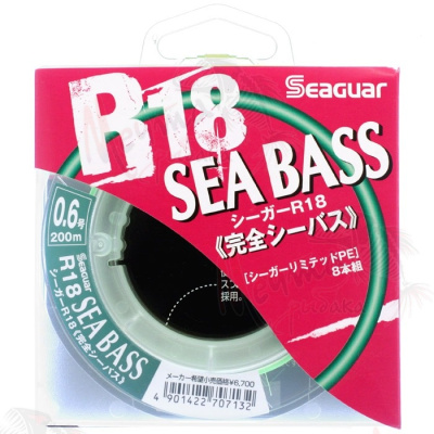 ШНУР ПЛЕТЕНЫЙ SEAGUAR R18 SEA BASS PE8 #1.5